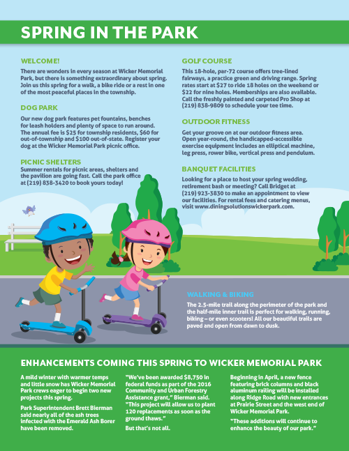 This six-page newsletter contains news from the township.