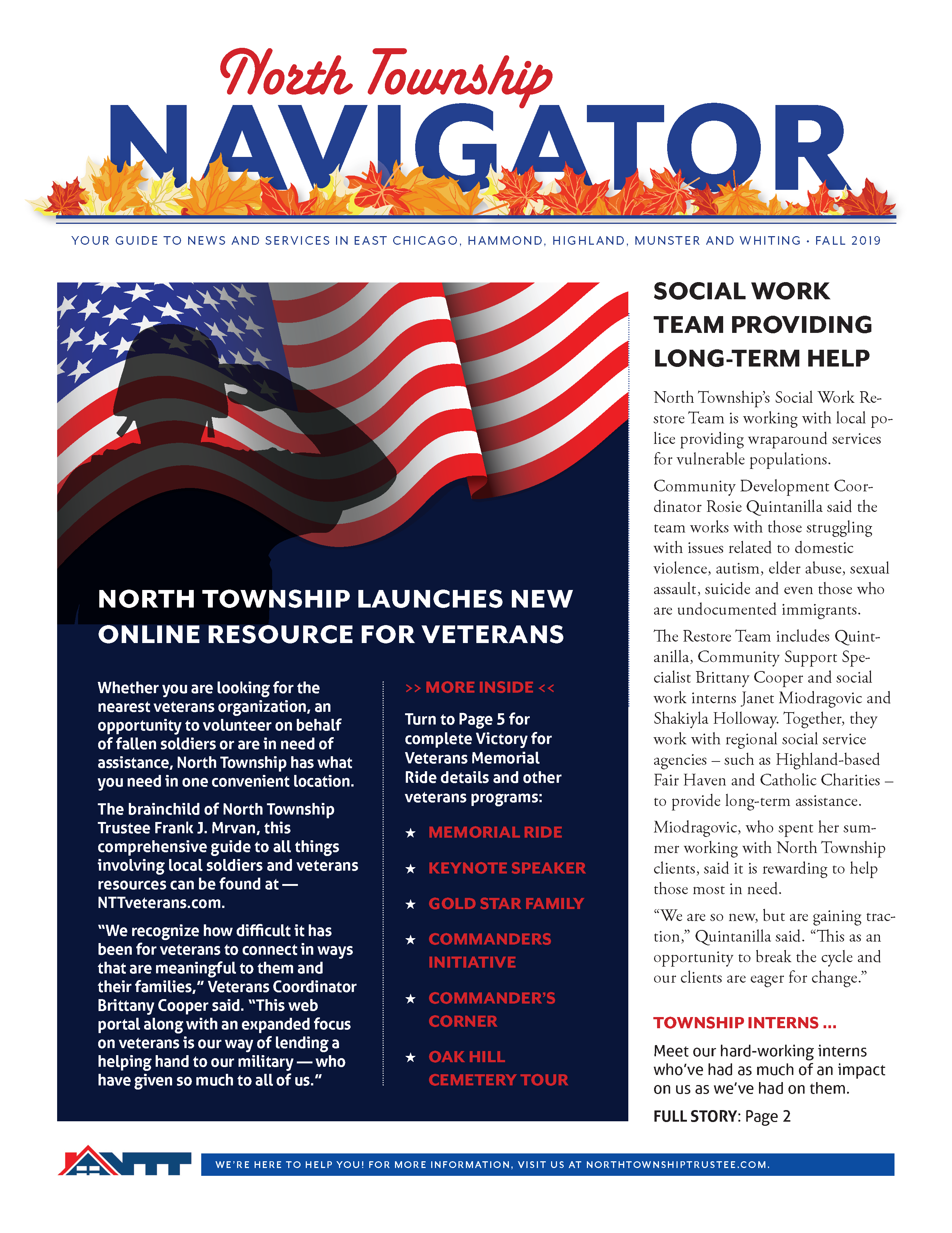 This six-page newsletter contains news from the township.